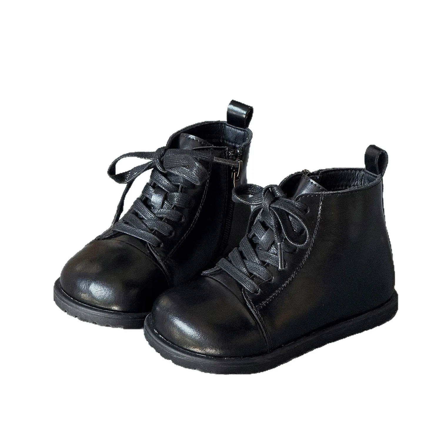 

Новые осенние детские модные универсальные удобные короткие ботинки на мягкой подошве для мальчиков и девочек, детские ботильоны с большой головкой для малышей