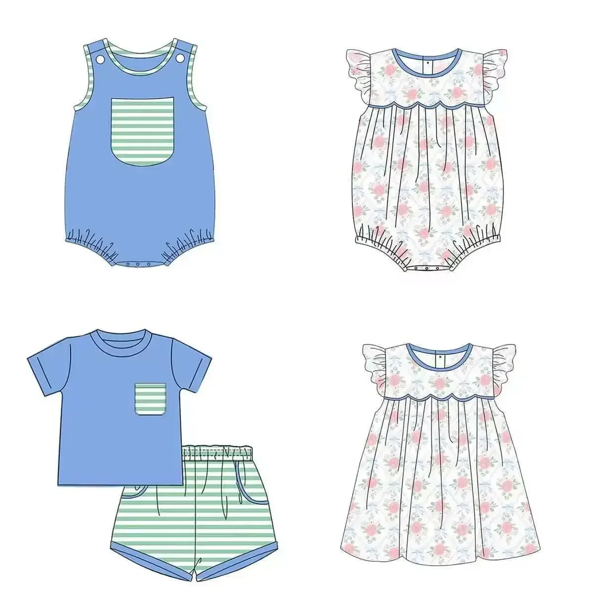 

kids boutique clothes spring summer clothing baby boy outfit girl outfit set baby onesie toddler clothes fashion kids clothing