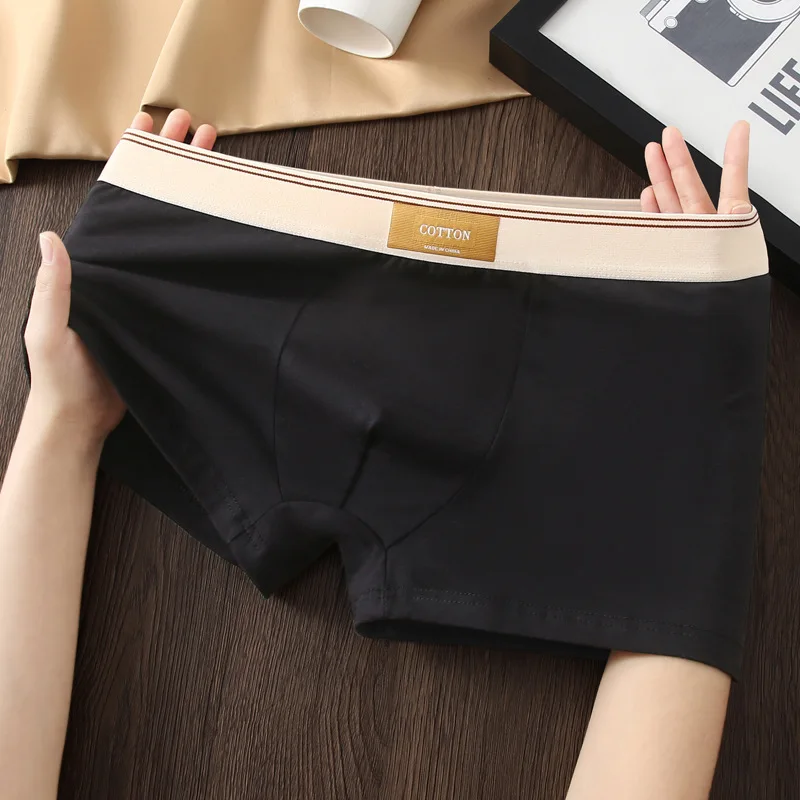 2Pcs Men\'s Boxer Underwear Cotton Antibacter Breathable Comfortable Men\'s Underwear New Fashion Sexy Men\'s Boxer 