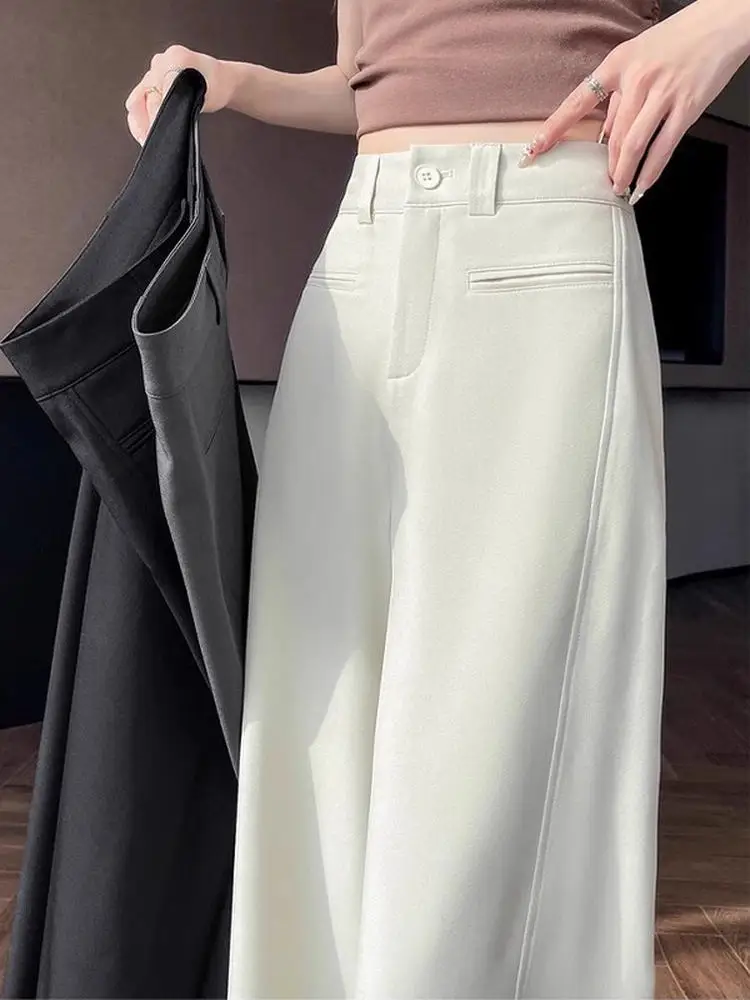

High Waist Straight Leg Wide Leg Pants Women's Suit Casual Trousers Spring Summer New Style Slimming Drapey High-End Feeling