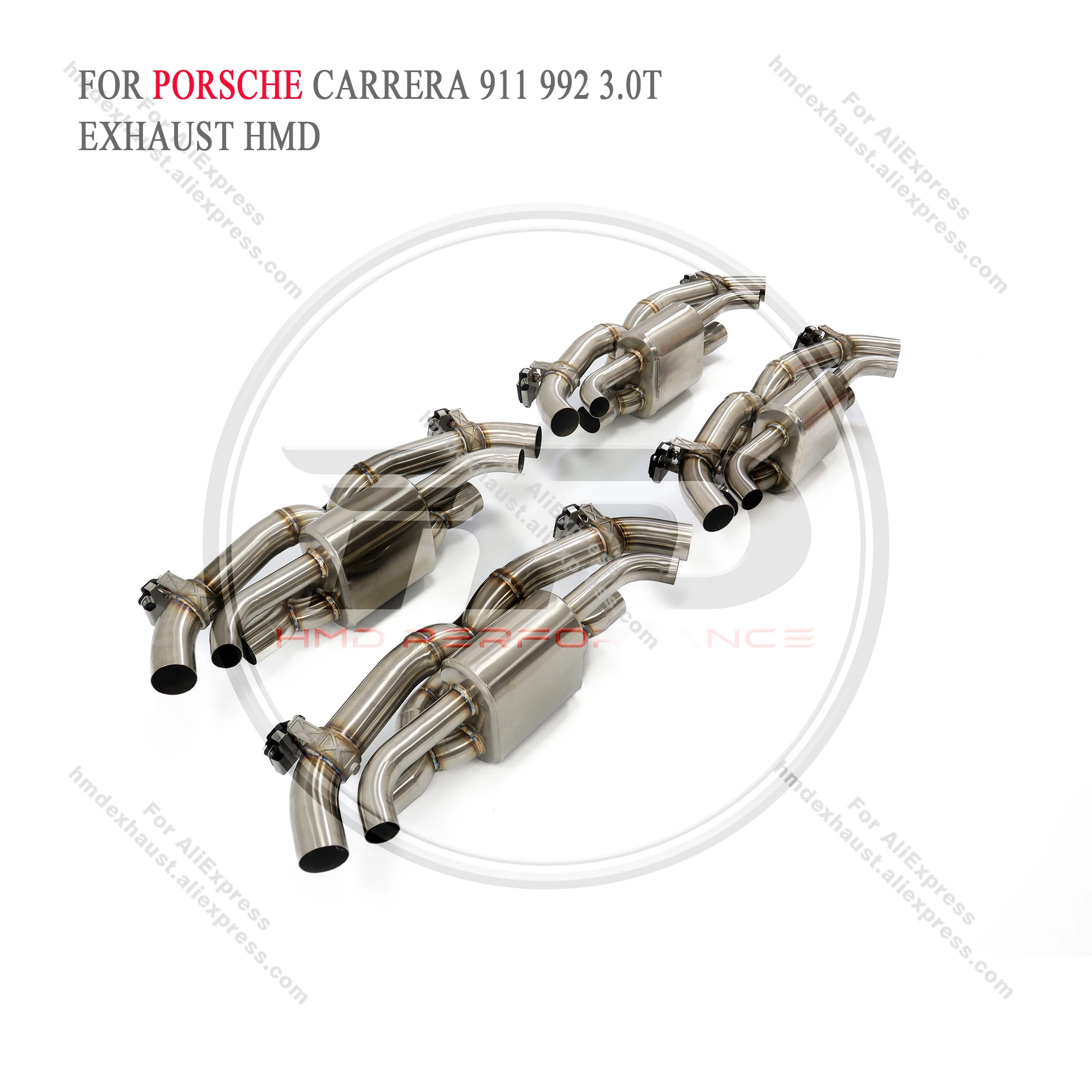 HMD Exhaust System High Flow Performance Catback for Porsche 911 992 Carrera 3.0T Car Accessories with Valve