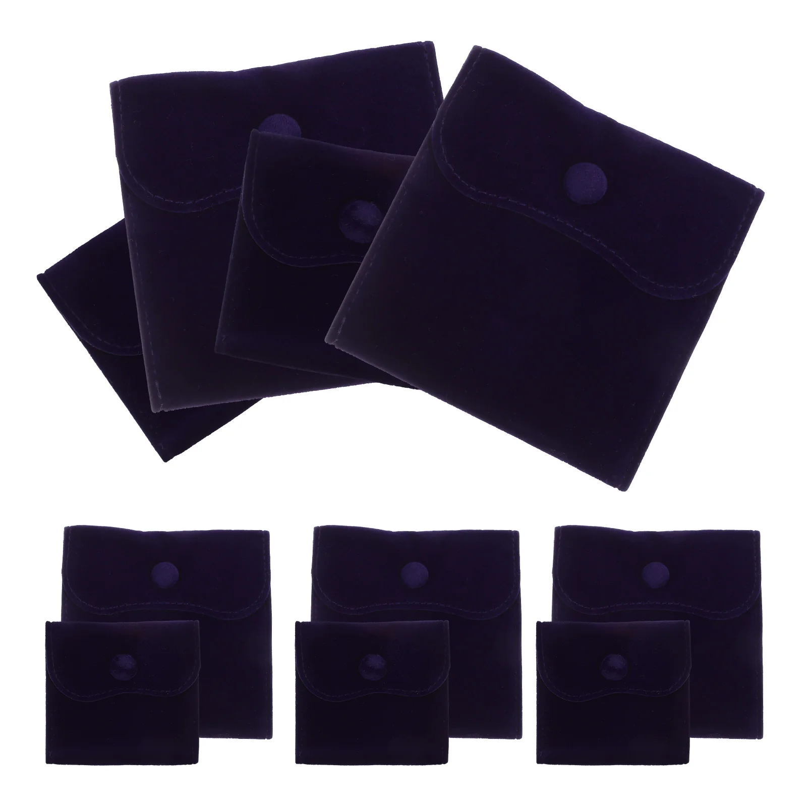 

10pcs Jewelry Pouches Velvet Square Simple Elegant Travel Friendly Jewel Storage