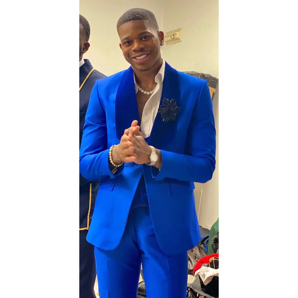 

Casual Summer Suit for Men Beach Slim Fit Man 2 Piece Outfit Set Blazers with Pants Tuxedo Trajes De Hombre