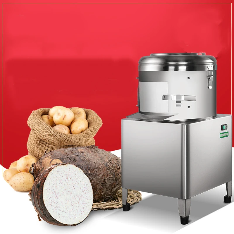 Potato Taro Cleaning And Peeling Machine Commercial Stainless Steel Body Strong Motor Scrub Inner Wall One Maker Multi-Purpose