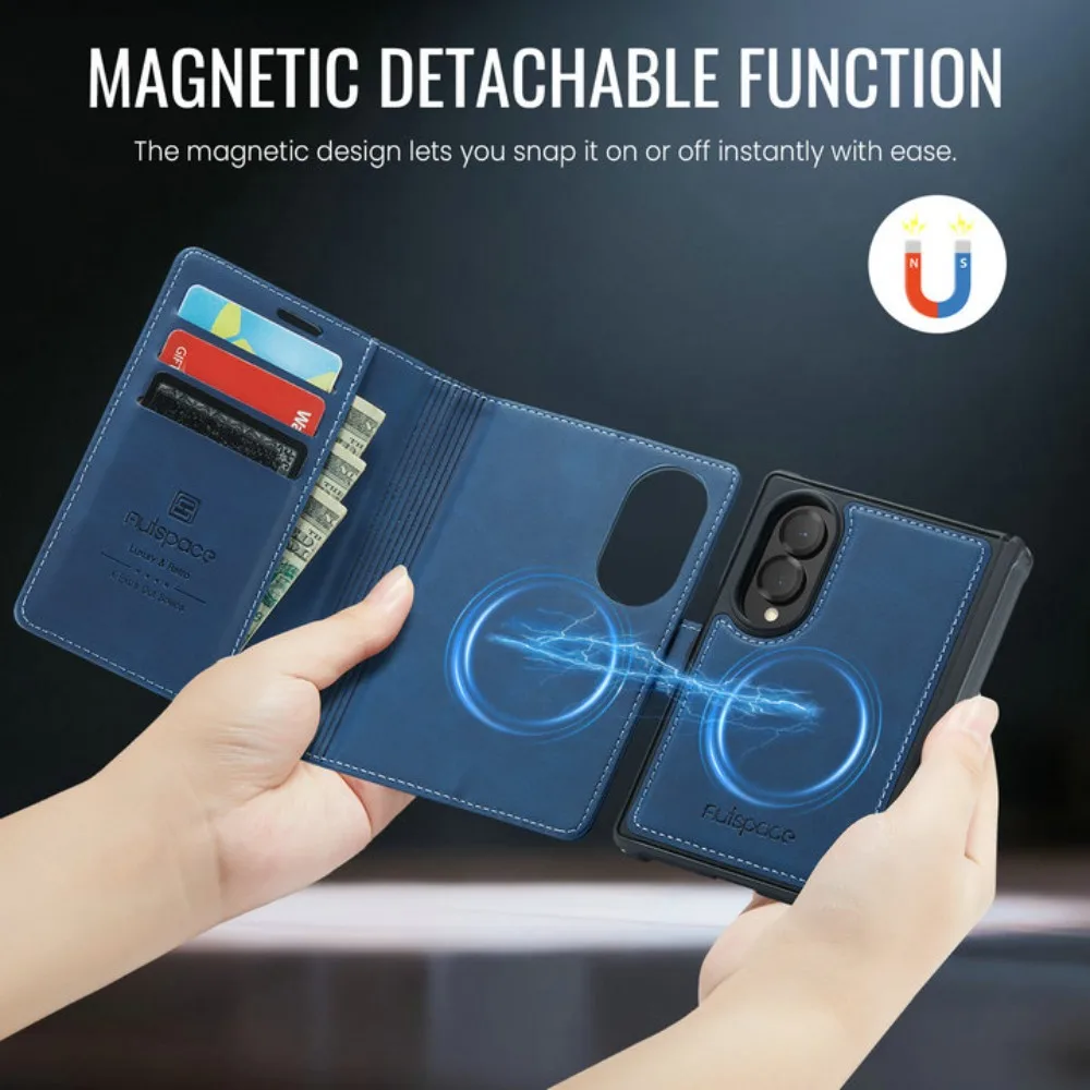 Etui Z Fold8 5G 2026 Flip Case do Samsung Galaxy Z Fold 8 2w1 Odpinany Skórzany Portfel Magnetyczny Funda do Galaxy Z Fold8 Szeroka Osłona — zdjęcie produktu 3