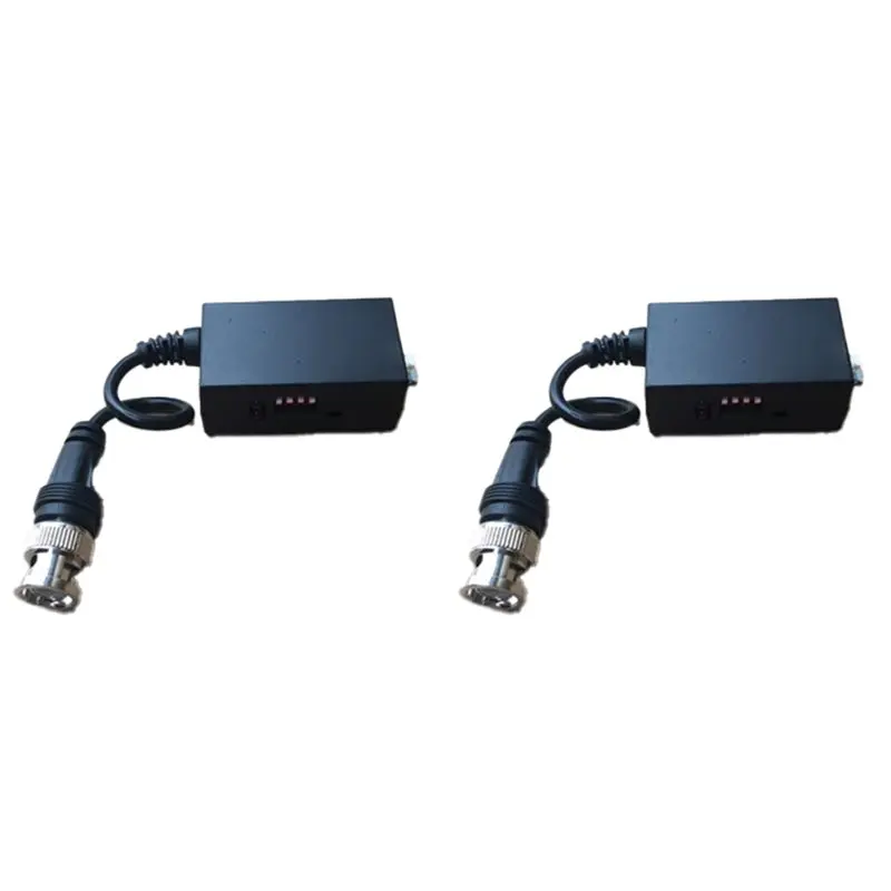 【アニバーサリーセール】2x-dc12v-1ch-アクティブ-utp-ビデオレシーバー-バラン-bnc-ビデオバラン-cctv-カメラ-dvr-システム用