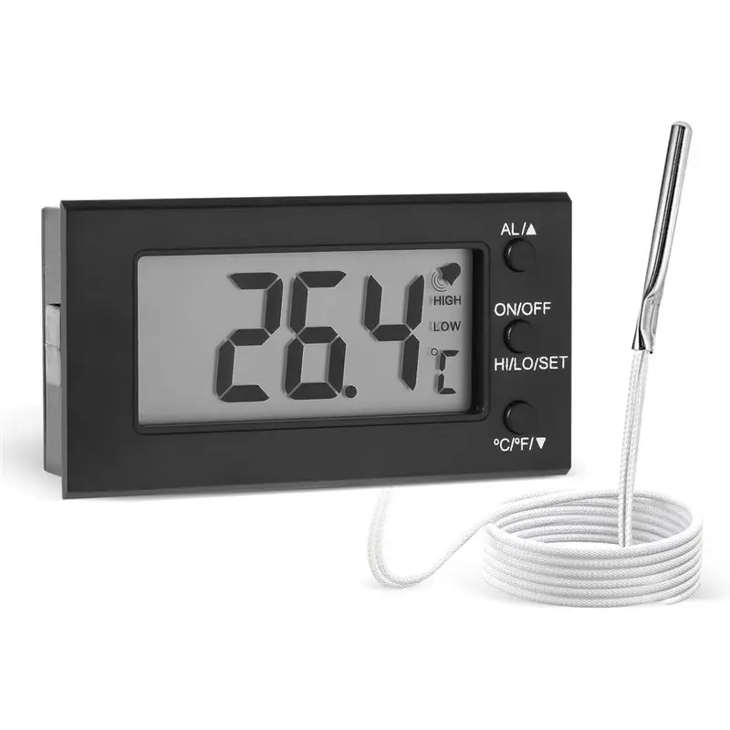[HOT!A34R】 Digital Oven Probe Thermometer -58°F- 572°F Hi/Lo Alarm LCD C/F Switch