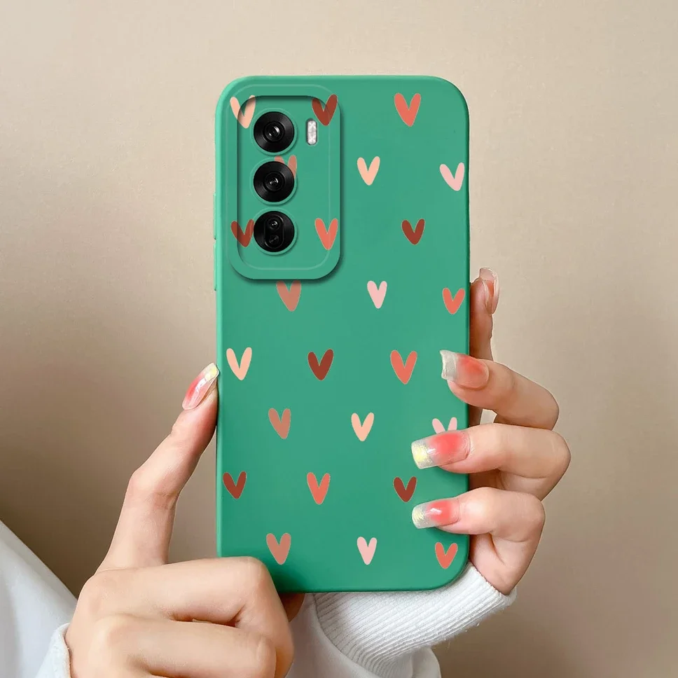 For OPPO Reno12 Pro 5G Case Lovely Dinosaur Liquid Silicone Soft Cases Shockproof Phone Cover For OPPO Reno 12 12Pro Fundas Capa