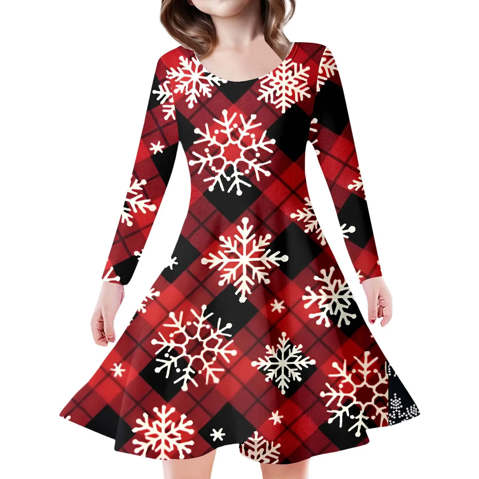 Vestido de princesa para niñas, Papá Noel, estampado de dibujos animados de Navidad, ropa de fiesta para niños, Navidad, cumpleaños, Año Nuevo, vestidos casuales para bebés