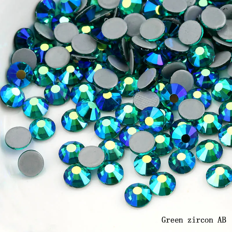 SS6-SS30 Multi-color Crystal AB Hot Fix Strass Kristal Super Glitter Strass Strass Strass Steentjes voor Nagelkunst Textiel Kleding