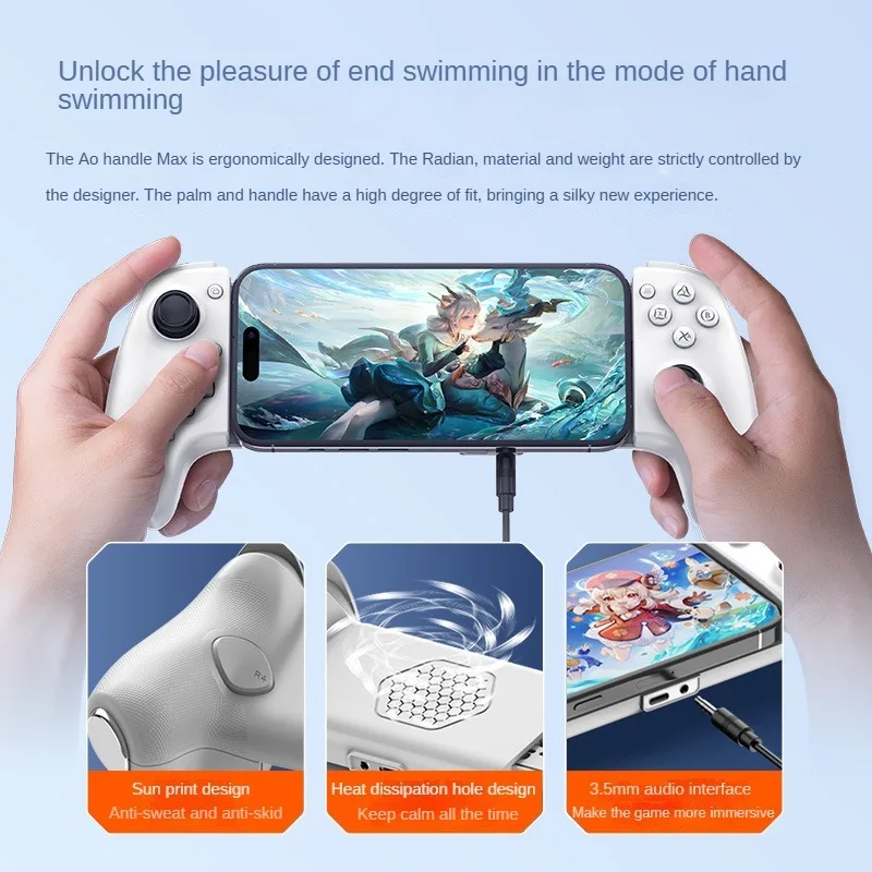 Mobile Game Controller Universal Gamwing Aobian Max Wired Type-C Game Controller for iPhone15 Series Android Huawei Samsung