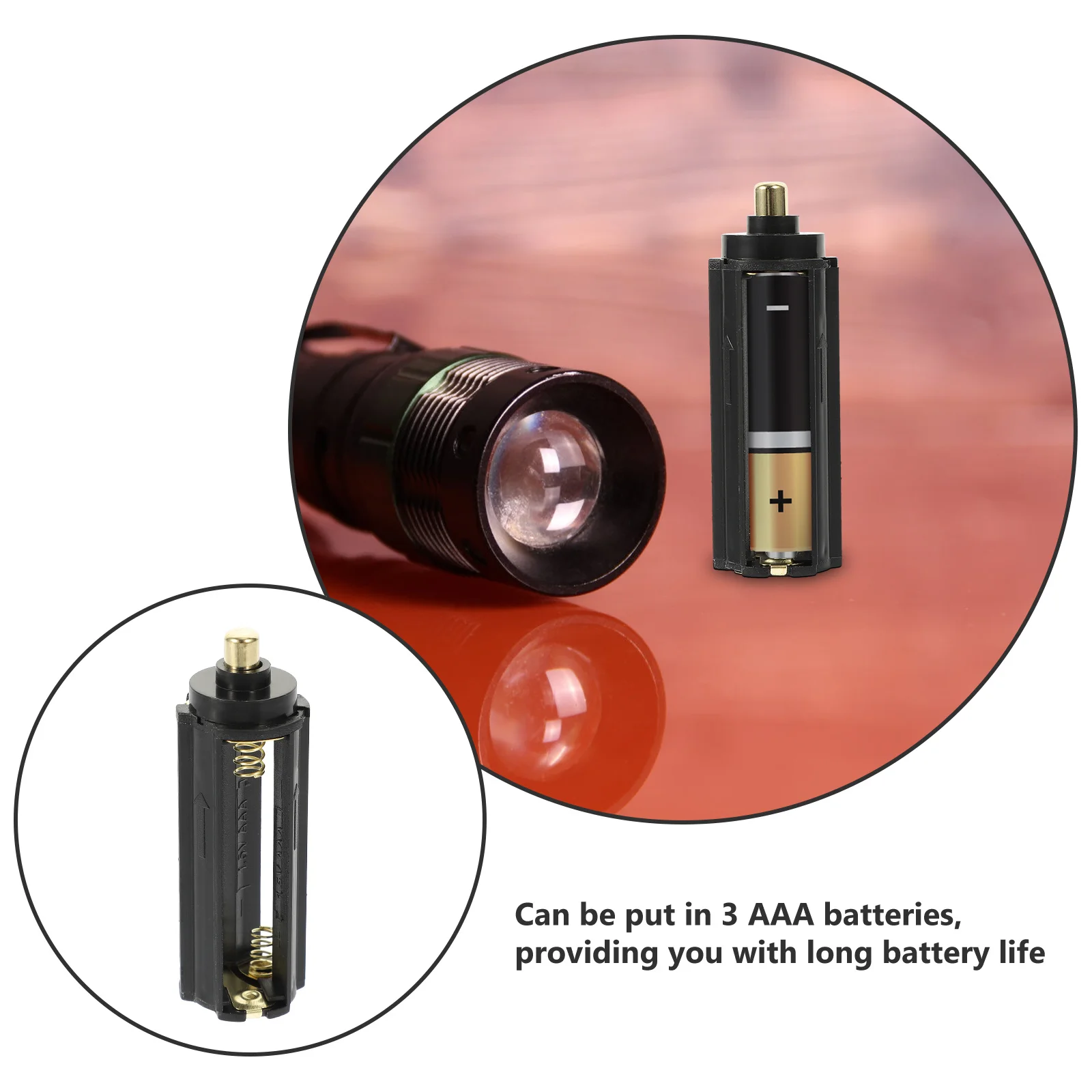 5Pcs 3 Aaa Holder Organizer Case Flashlight Storage Box Compact Safe Dispense Container for Rechargeable