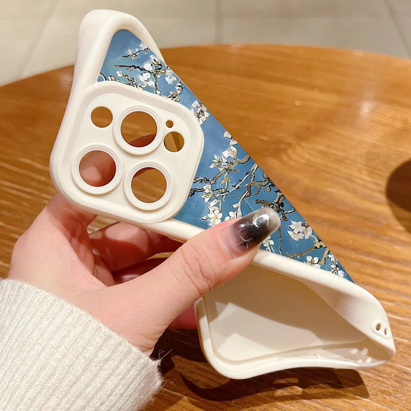 White Flowers Branches Case For iPhone 17 Pro Max Funda iPhone 16 Pro Max 11 12 13 14 15 16E 18 Shockproof Silicone Soft Cover