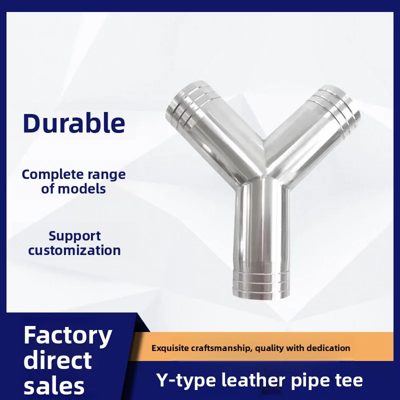 304 stainless steel Y-shaped tee pagoda three-pronged leather pipe Y oblique hose humanoid bamboo joint oblique hose joint