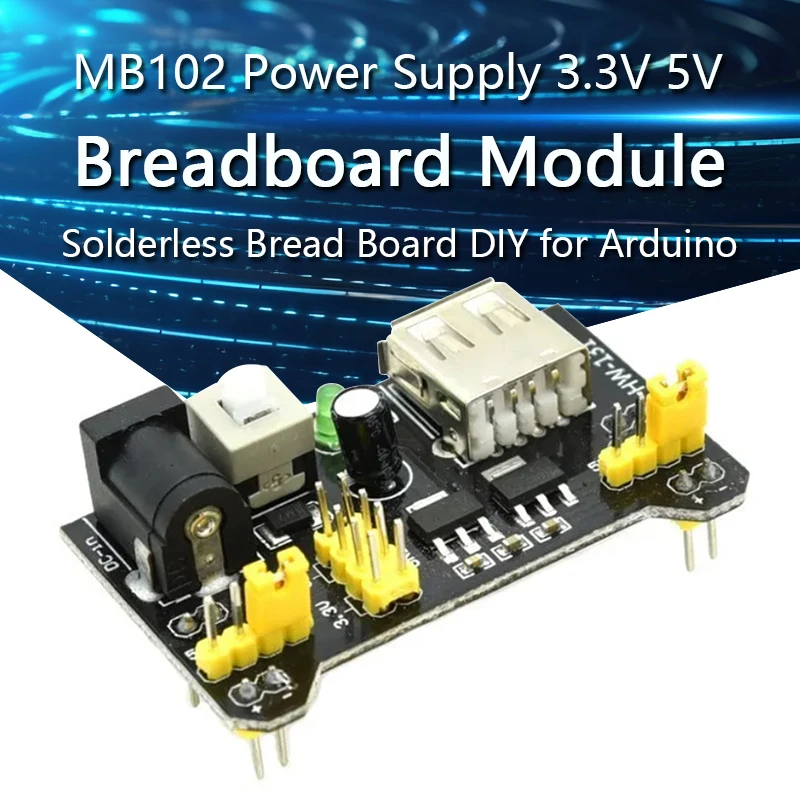 

1pcs MB102 Breadboard Power Supply Module 3.3V 5V Solderless Bread Board DIY for Arduino