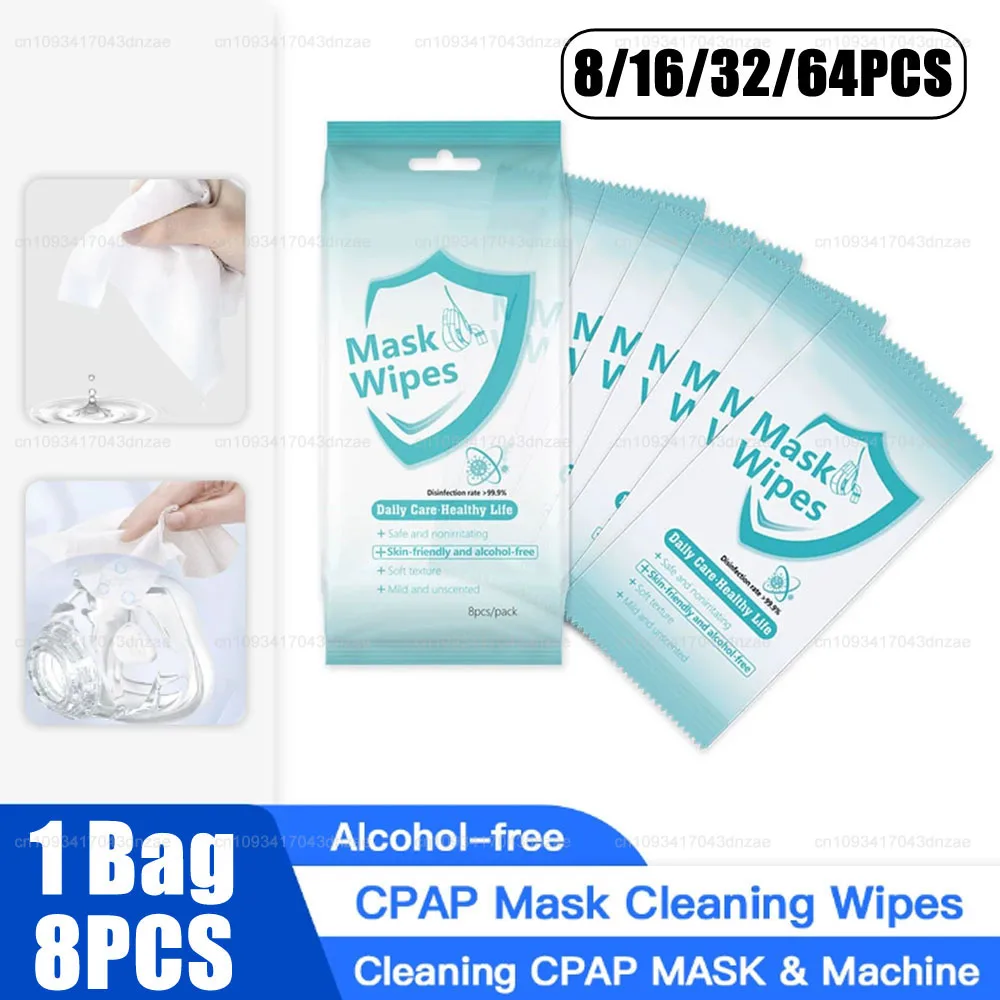 CPAP mask non-alcoholic CPAP & bipap machine sterilization and disinfection of pipelines CPAP mask specialized cleaning wipes