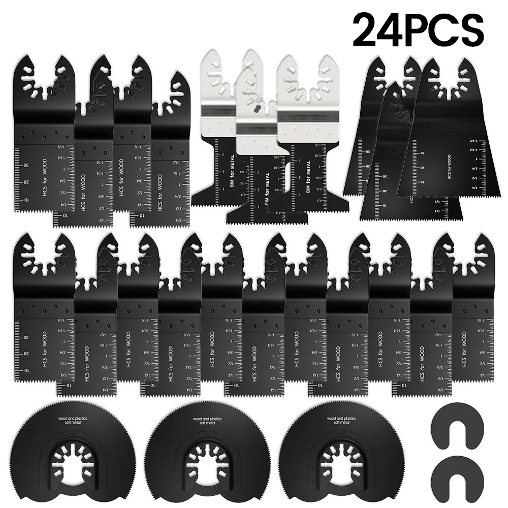 

24Pcs Oscillating Saw Blades Oscillating Quick Release Cutter Multitool Blades for dewalt Renovator Cutting Accessories