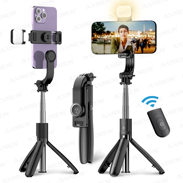 L21 Statyw do selfie z telefonem i bezprzewodowym światłem wypełniającym LED Bluetooth z zdalną migawką do telefonu komórkowego z systemem Android IOS