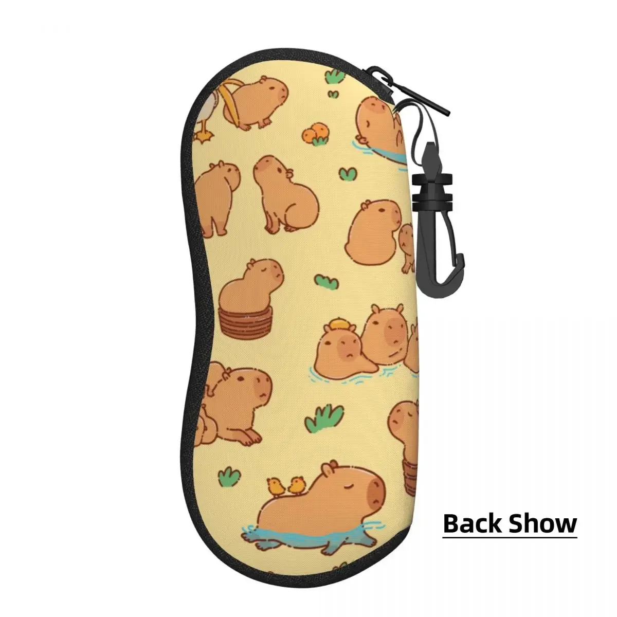 Custom Cute Giant Cavy Capybara Eyeglass Glasses Case Men Women Soft Sunglasses Protective Bag