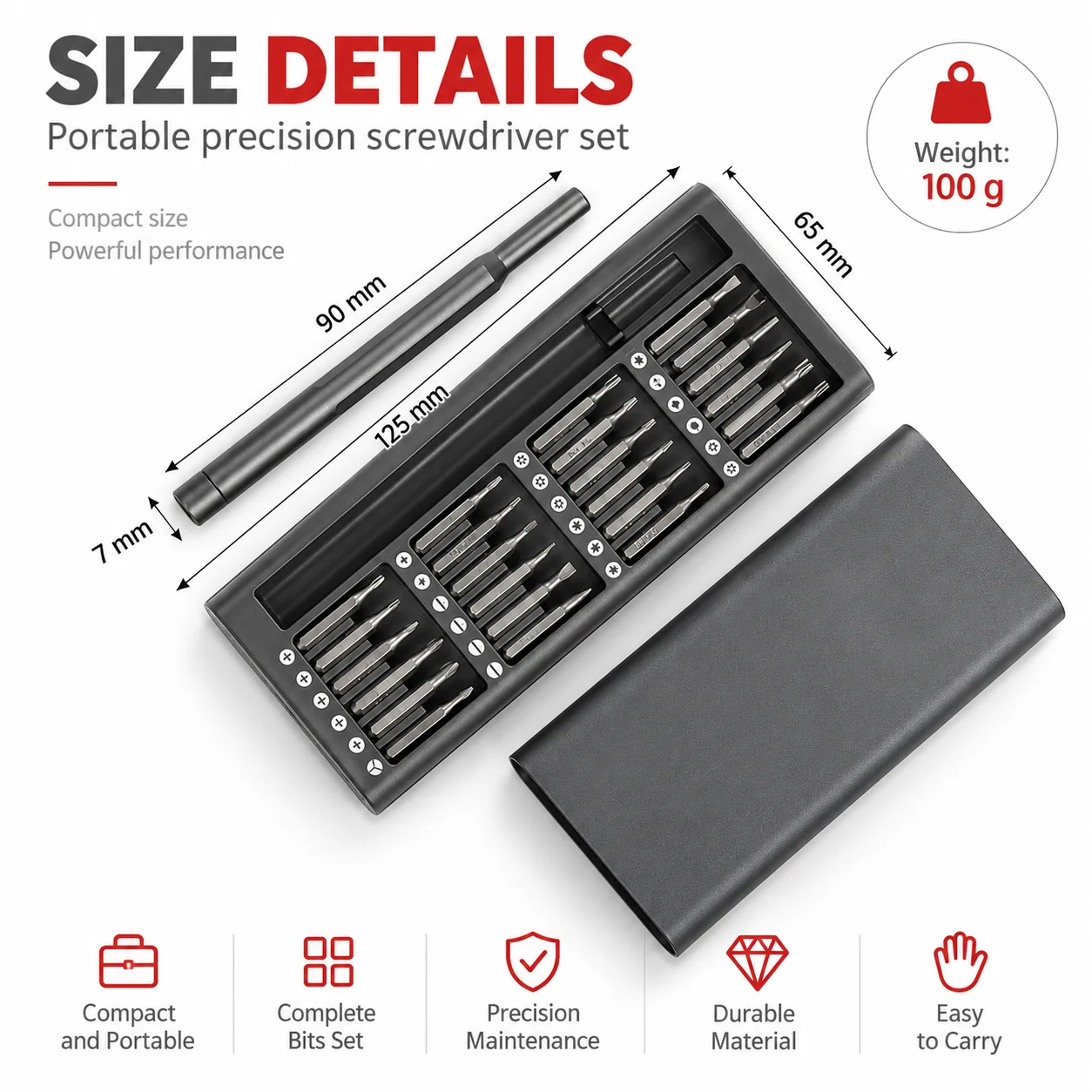 Precision Screwdriver Set 25 in 1 Screw Driver Se Hexagonal Flat Head Magnetic Screwdriver Head for Car Computer Phone Home Use