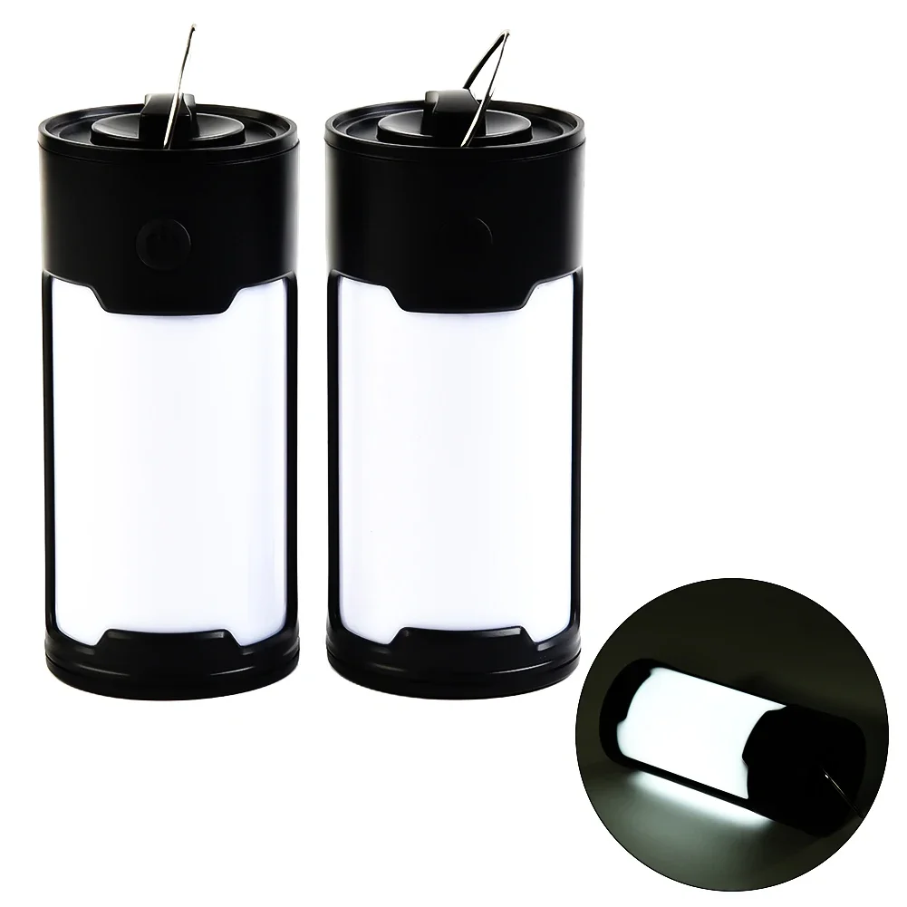 LED Camping Tent Lights Safety Light Battery Powered IPX45 800 Lumens Camping Lantern Dimmable Hanging Lights  For Outdoor