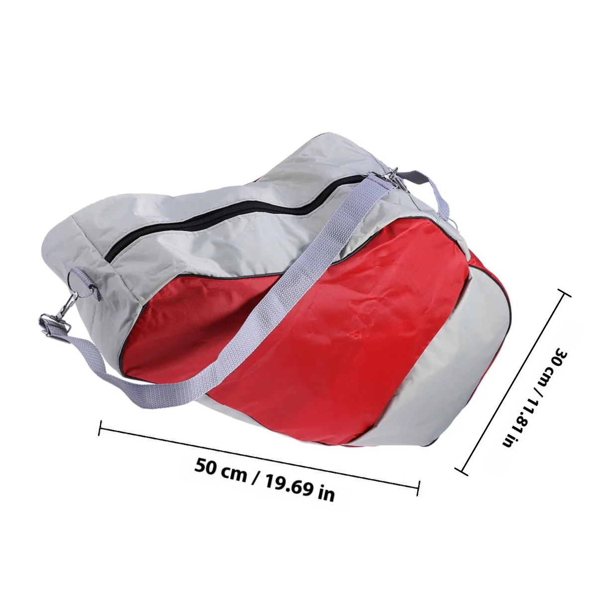 حقيبة أكسفورد للتزلج شديدة التحمل، حقيبة حمل للتزلج على الجليد، حزام كتف قابل للتعديل للنقل المريح باللون الأحمر #5