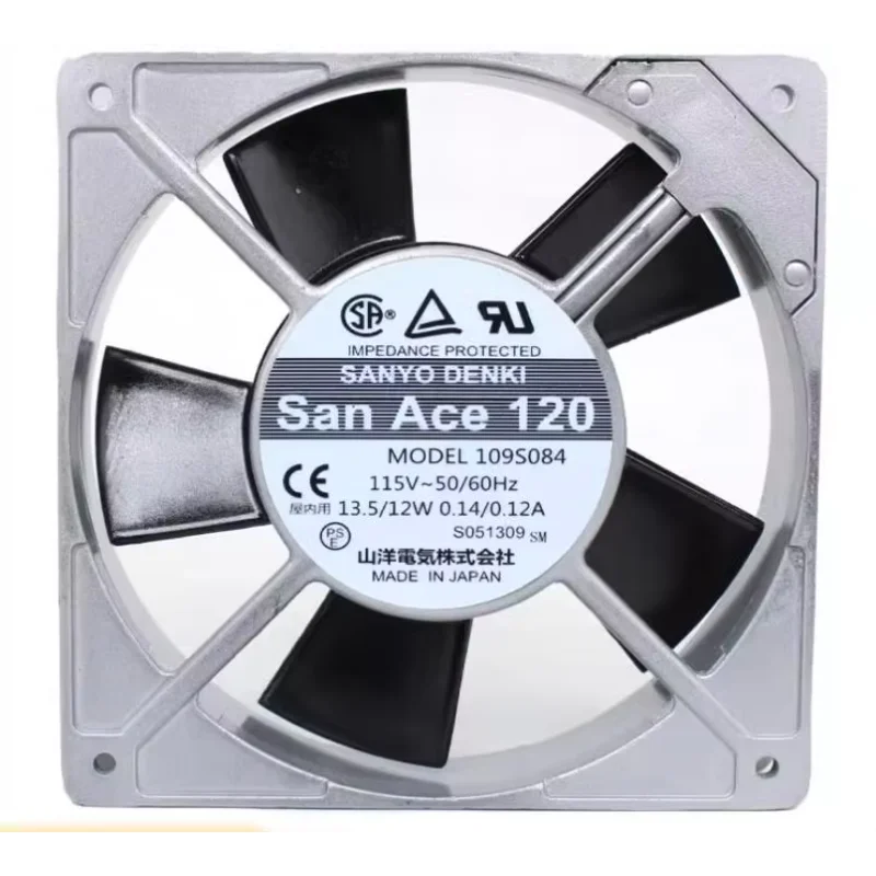

SANYO DENKI 109S084 AC 115V 0.14A 0.12A 120x120x25mm Server Cooling Fan