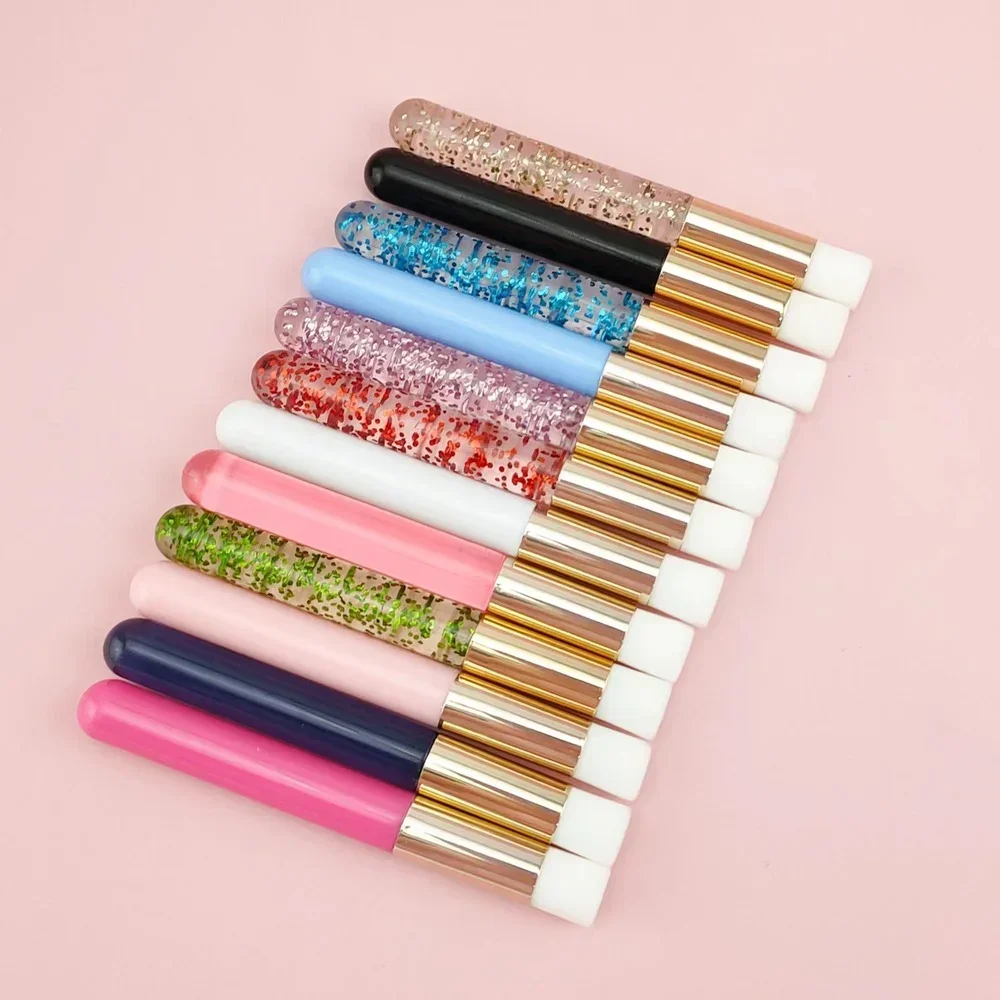 Miękka szczoteczka do przedłużania rzęs Kryształowy uchwyt z koralikami Narzędzie do usuwania zaskórników z nosa