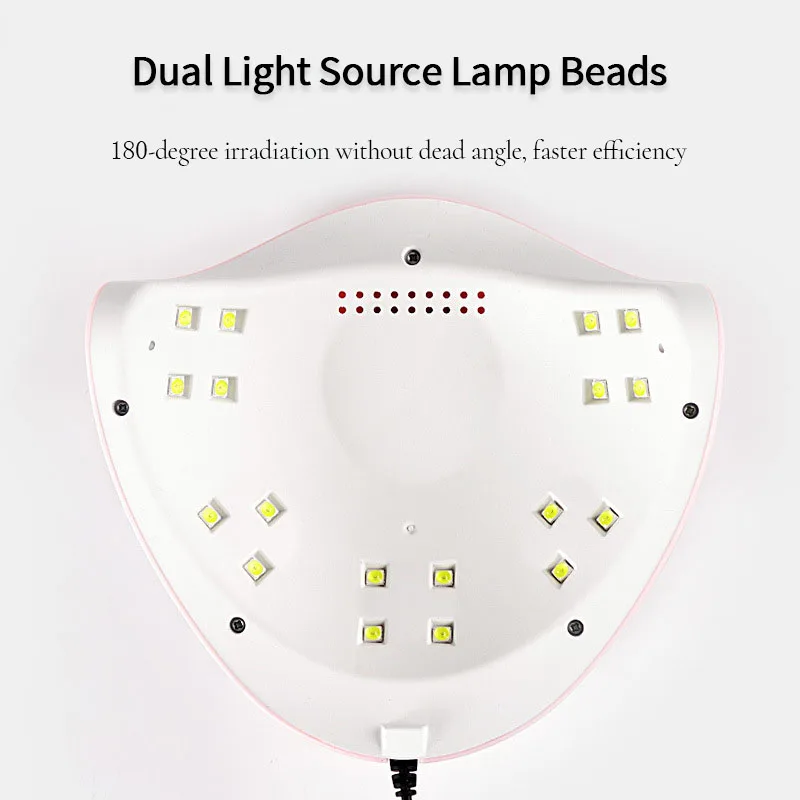 Nail Dryer Gel Nail Polish Curing LED UV Light with 3 Timers Automatic Sensor Display Professional Nail Art Tools view 3