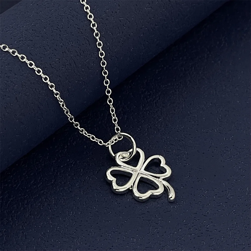 New fine 925 Sterling Silver Clover Necklace for women Fashion streetwear Jewelry Wedding Engagement Party Holiday Gifts