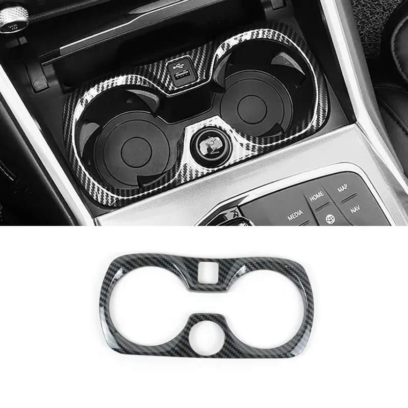 

Car Center Console Water Cup Holder Frame Trim For BMW 3 Series G20 2020-2022 Interior Carbon Fiber Color Decoration Accessories