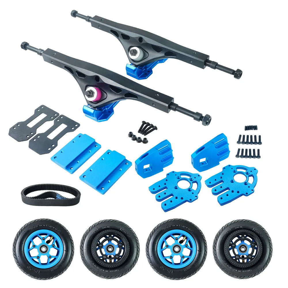 Trucks CNC Reverse Kingpin RKP de 16,3 polegadas com 4 rodas pneumáticas de borracha de 175 x 50 7 polegadas para Skate Elétrico e Longboard