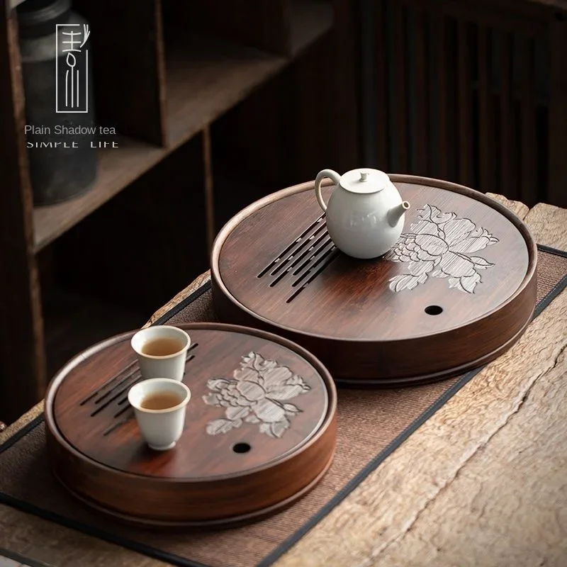 

Solid Wood Tea Tray Drainage Water Storage Kung Fu Set Drawer Tea Board Table Chinese Tea Ceremony Tools