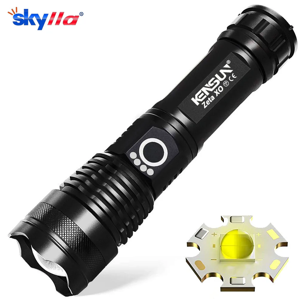 Most Powerful Flashlights High Power XHP70 LED Super Bright Torch USB Rechargeable Zoomable Lantern for Camping Hunting  26650