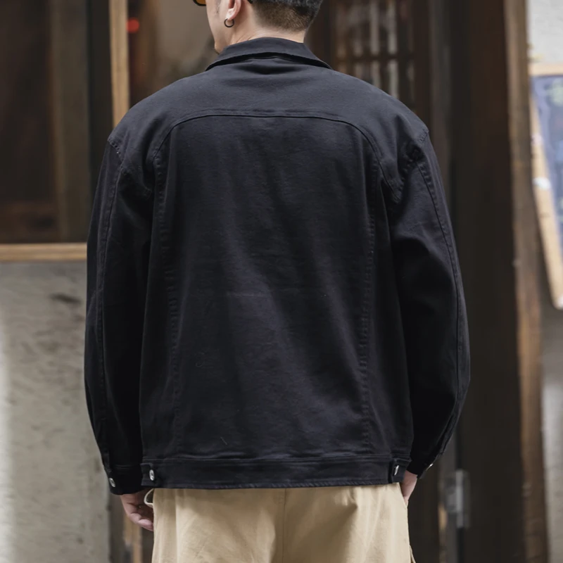 الأمريكية الرجعية منتصف الوزن الصيد سترة قطن الرجال فضفاضة كبيرة الحجم عادية الرجل الصلب عمال معطف الخريف نمط جديد #5