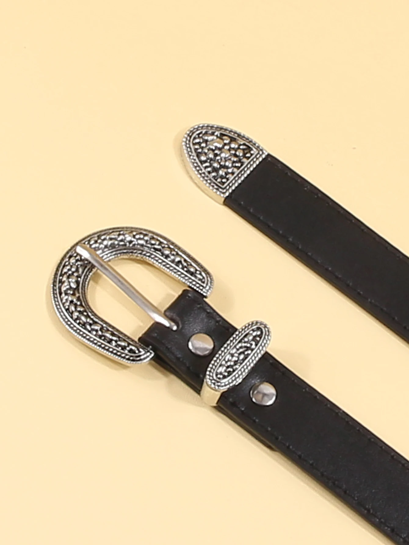 حزام ريترو جديد أوروبي وأمريكي عالي الجودة حزام PU حزام على طراز الدنيم الغربي الأمريكي