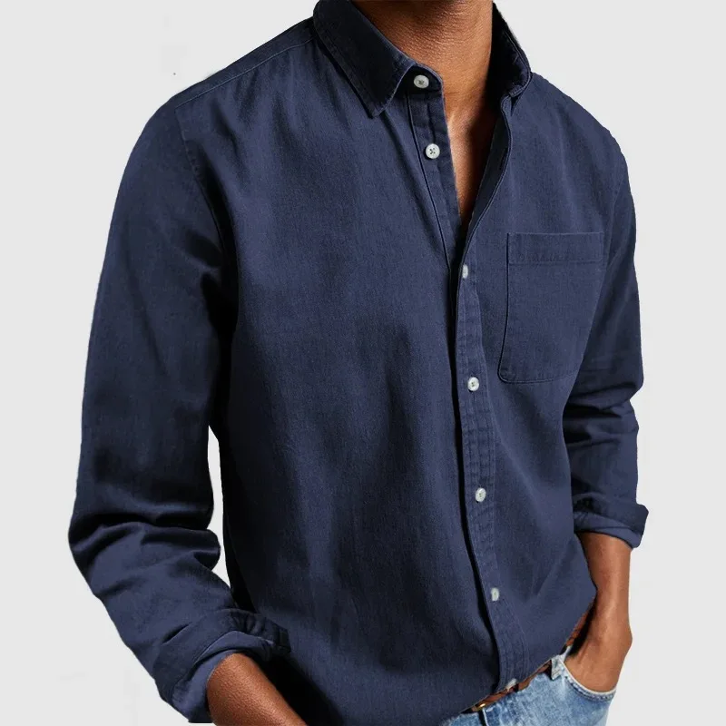 

2026 summer men's popular pullover youth fashion loose long-sleeved home casual shirt