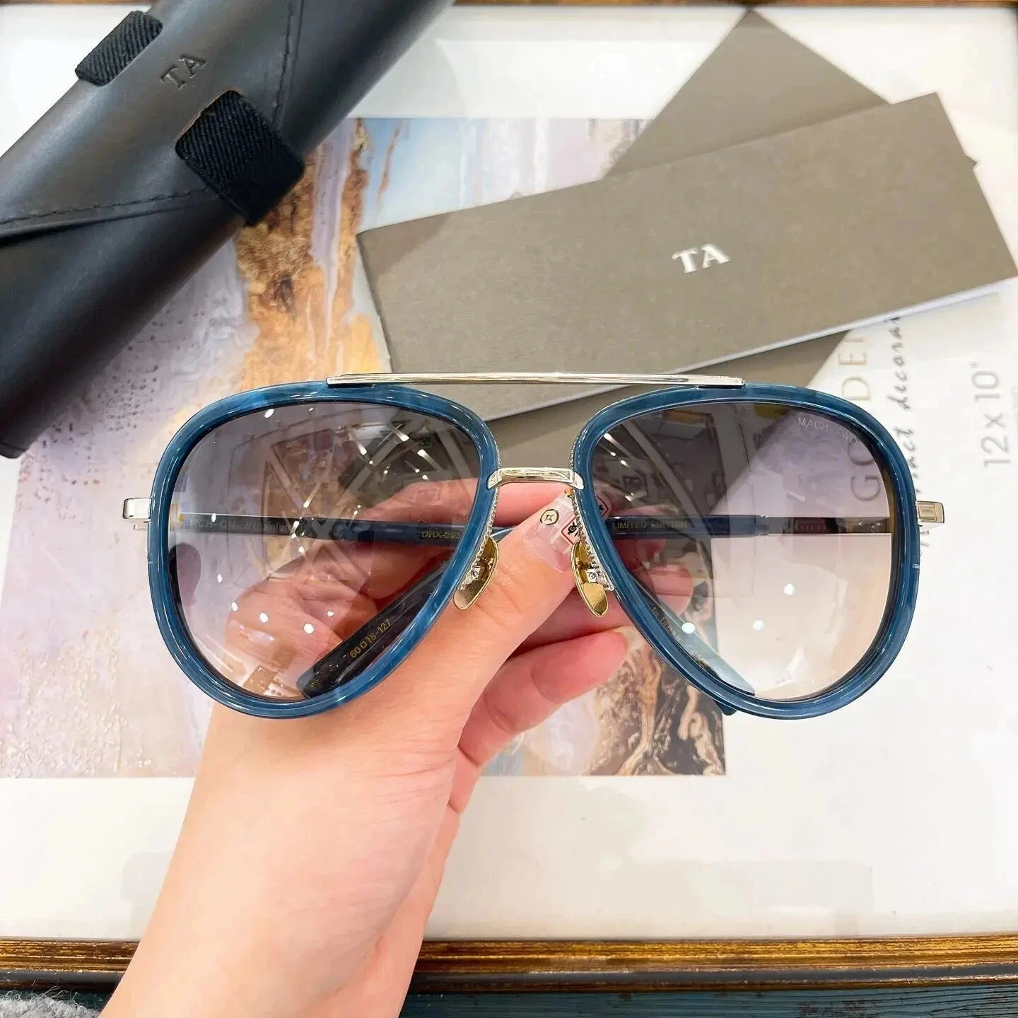 

Original Factory For DIYTA DT DRX-2031 MACH TWO With Brand Box LIMITED EDITION UV Driving Anti-Glare Oval Men Women Sunglasses