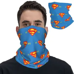 Super Jesus Bandana Neck Gaiter Printed Christian God Mask Scarf Multifunctional Headband Running Unisex Adult Washable