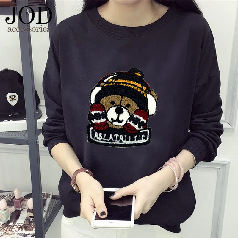 Towel Bear Plush Embroidered Bear Patch Stickers Clothing Hoodies Patches on clothes Accessories Embroidery Hand Sewing patches