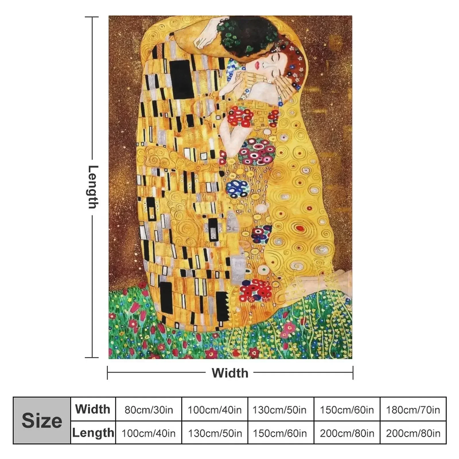 Gustav Klimt Throw Blanket Soft Big Decorative Sofa blankets and throws Blankets