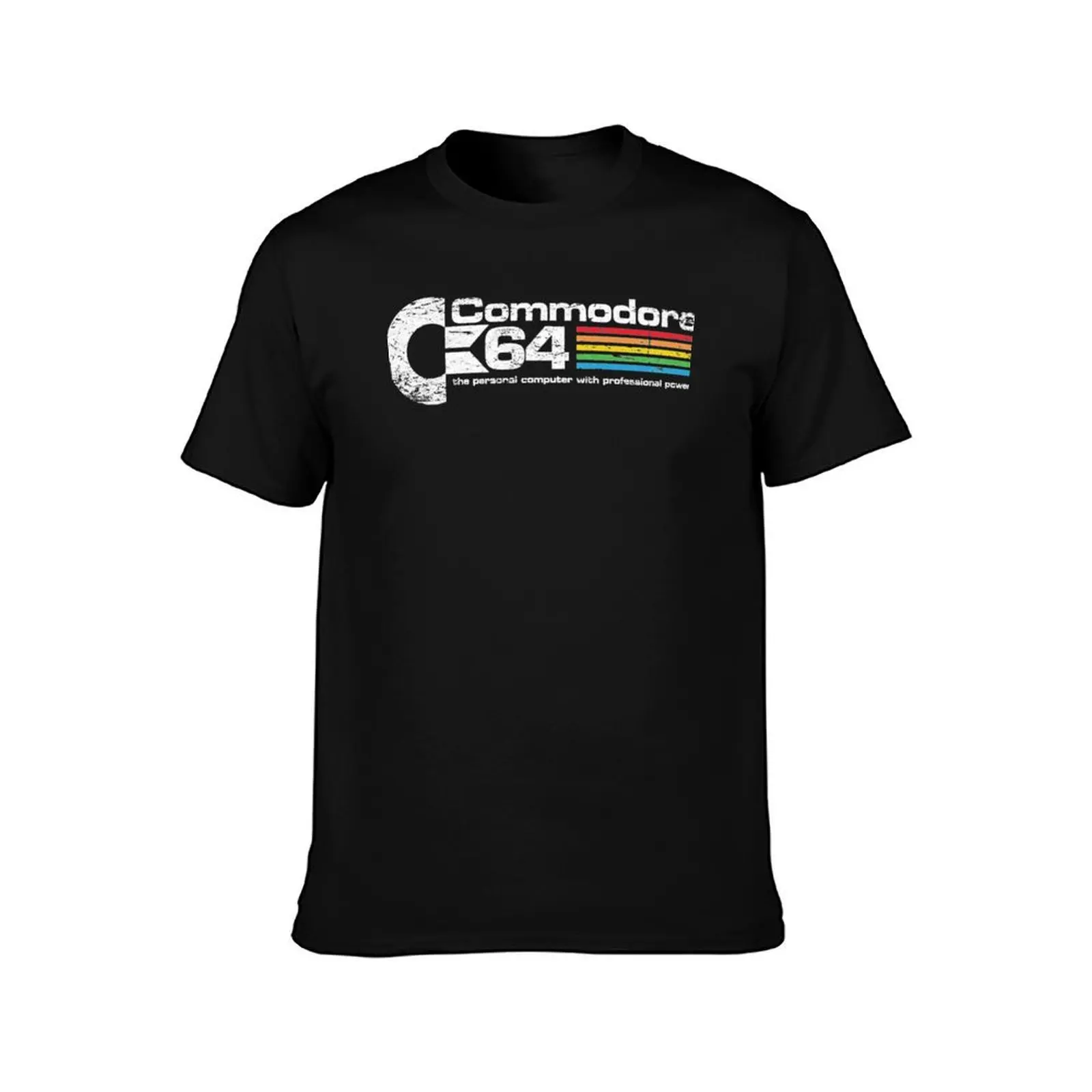 Commodore 64 T-Shirt, Summer Casual Cotton Tee, Oversized Streetwear Tops, Vintage Graphic Print, Loose Fit Short Sleeve