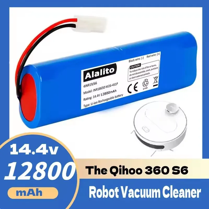 14,8 V 12800 mAh Akku für Qihoo 360 S6 S8 Roboter-Staubsauger, Ersatzakku, 18650 Lithium-Ionen-Akku