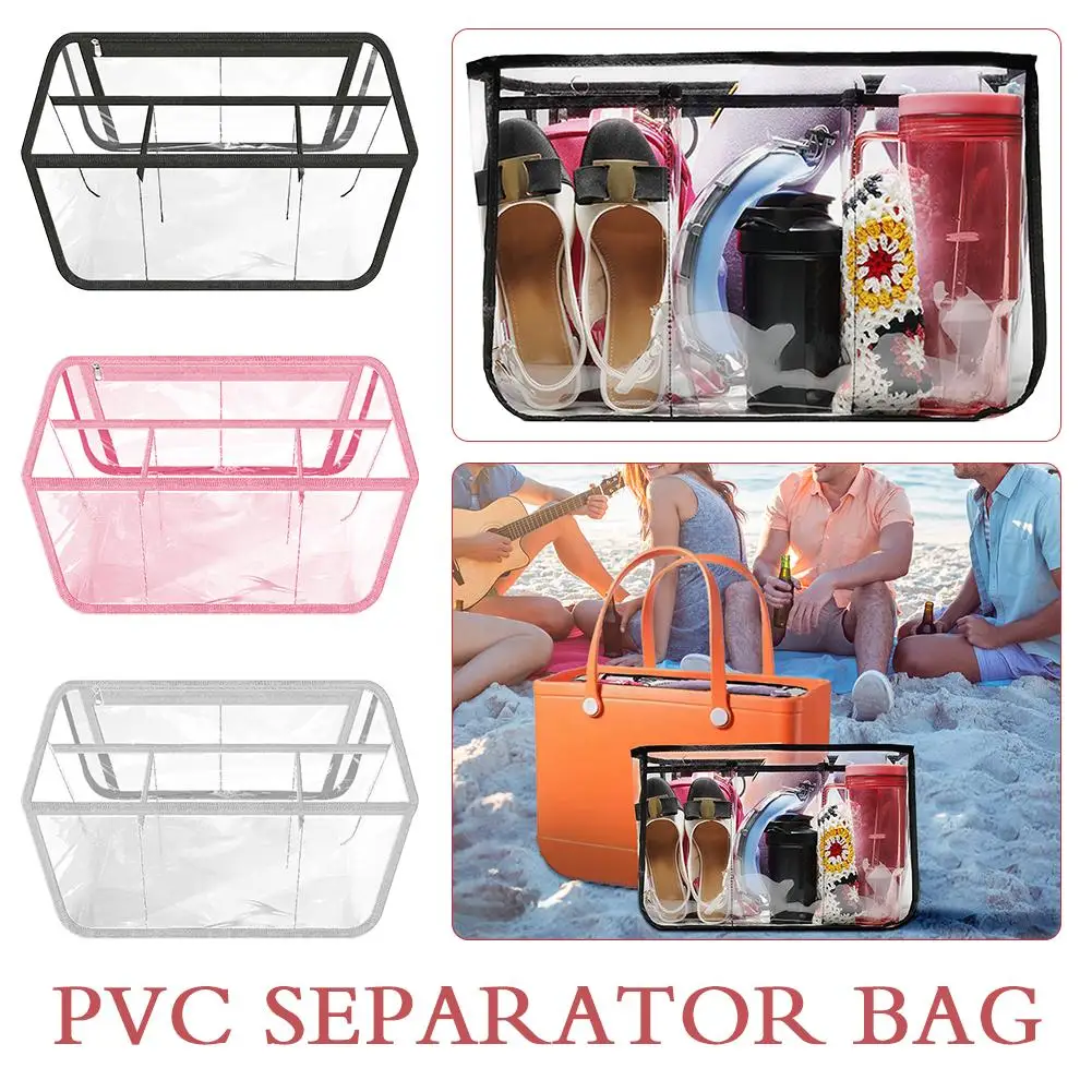 

Beach Bag PVC Multi-function Thickened Divider Bag With Holes For Waterproofing Dustproof Portable Camping Travel Storage B U8D3