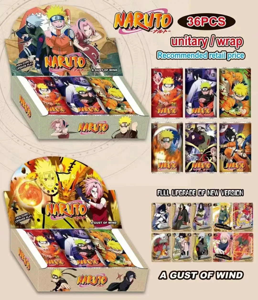 New Hot Selling English Version One Piece Demon Slayer Naruto Dragon Ball Collectible Card Toy Children\'s Birthday Gift