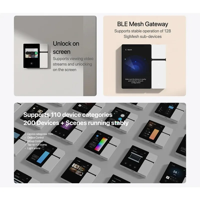 

unique2025 New Google Alexa Voice 3.6inch Tuya Central Control Intelligent Background Glass NEW Music Smart Home Zigbee Wifi 250