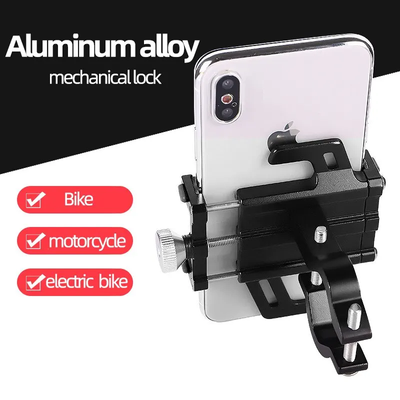 OFFBONDAGE Bicycle Phone Holder Motorcycle Electric Bicycle Phone Aluminum Alloy Bracket Five Claws Mechanical Bike Phone Holder