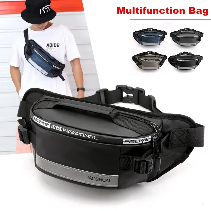

Waterproof Light-weight Motorcycle Bag Men Multifunction Waist Bag Motorcycle Riding Cycling Fashing Hiking Outdoor Shoulder Bag