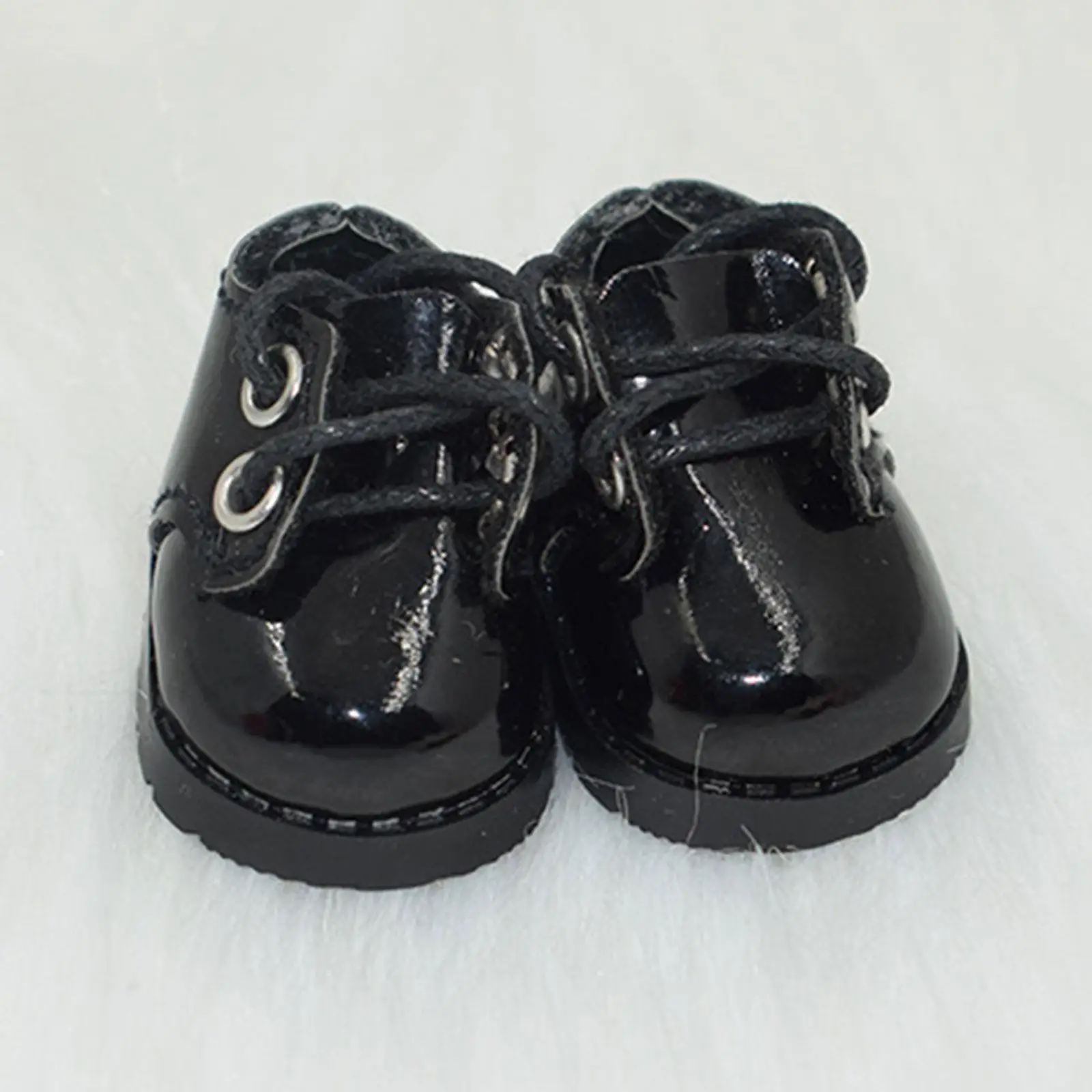 1 paire d'accessoires de poupée, chaussures habillées, jouet pour poupée de 15cm, fournitures de travaux manuels, chaussures élégantes à lacets, chaussures en cuir PU