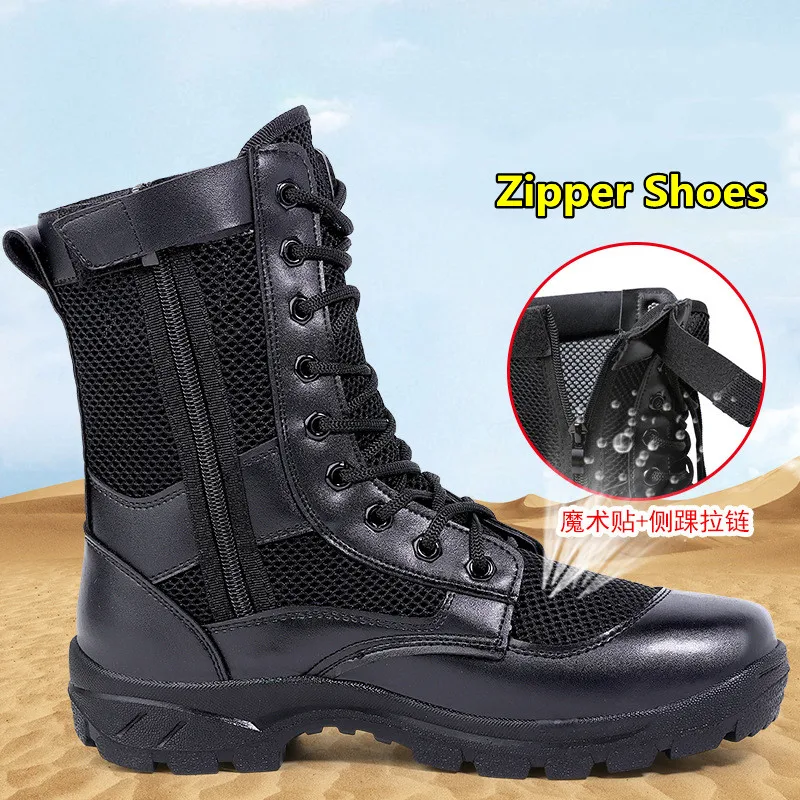 Summer Ultralight   Boots Men Womens Zipper Mesh Breathable Canvas Outdoor Hiking Shoes  Training Work Shoes